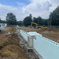 ICF and Conventional CIP Foundation being Completed